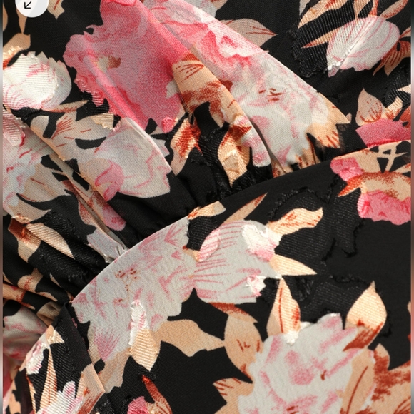 Grow Your Love Black Floral Print Tulip Mini DressLulus - Picture 8 of 10